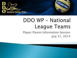 DDO WP – National League Teams