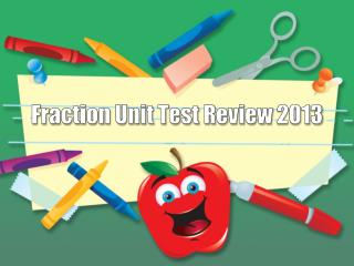 Fraction Unit Test Review 2013