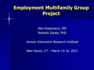 Employment Multifamily Group Project