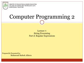 Computer Programming 2