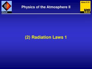 (2) Radiation Laws 1