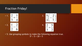 Fraction Friday!