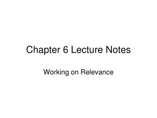 Chapter 6 Lecture Notes