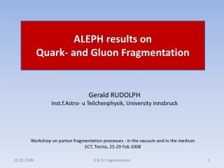 ALEPH results on Quark- and Gluon Fragmentation
