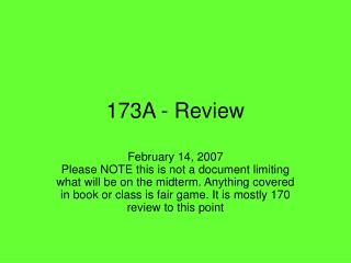 173A - Review