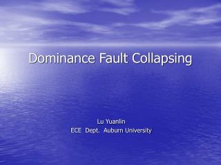 Dominance Fault Collapsing