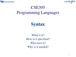 CSE305 Programming Languages