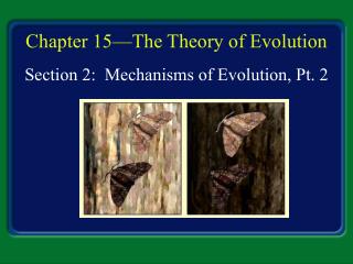 Chapter 15—The Theory of Evolution