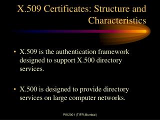 X.509 Certificates: Structure and Characteristics