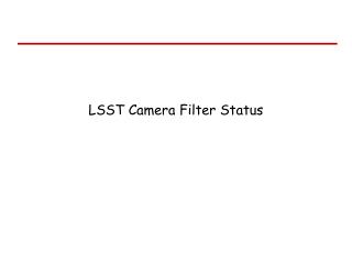 LSST Camera Filter Status
