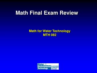 Math Final Exam Review