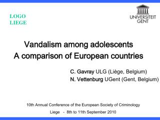 Vandalism among adolescents A comparison of European countries