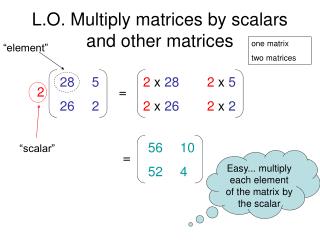 L.O. Multiply matrices by scalars and other matrices