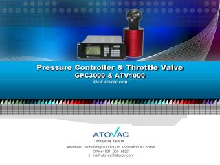 Pressure Controller &amp; Throttle Valve GPC3000 &amp; ATV1000