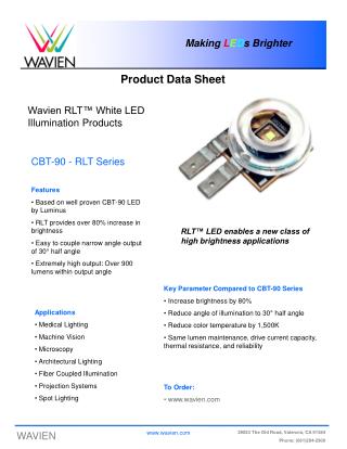 Wavien RLT™ White LED Illumination Products
