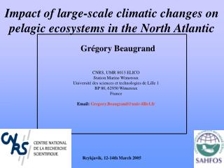 Impact of large-scale climatic changes on pelagic ecosystems in the North Atlantic