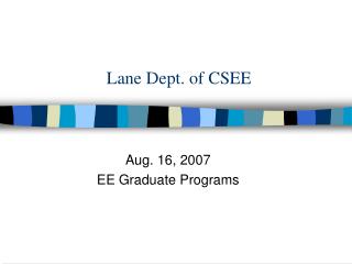 Lane Dept. of CSEE