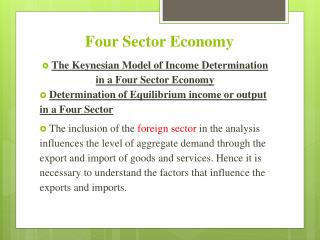 Four Sector Economy