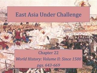 East Asia Under Challenge