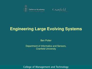 Engineering Large Evolving Systems