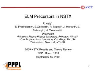 ELM Precursors in NSTX