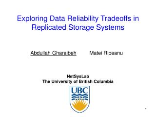 Exploring Data Reliability Tradeoffs in Replicated Storage Systems