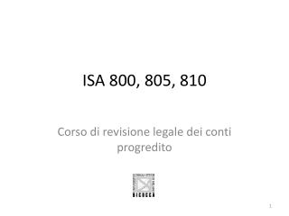 ISA 800, 805, 810