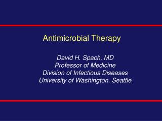 Use of Antimicrobials