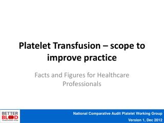 Platelet Transfusion – scope to improve practice