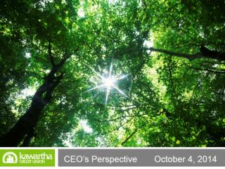 CEO’s Perspective 	October 4, 2014