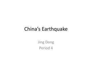 China’s Earthquake