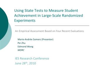 Using State Tests to Measure Student Achievement in Large-Scale Randomized Experiments