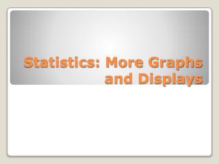 Statistics: More Graphs and Displays