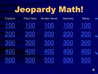 Jeopardy Math!