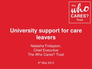 University support for care leavers