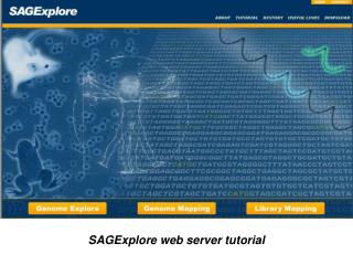 SAGExplore web server tutorial