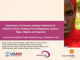 International Obstetric Fistula Working Group, 14 November, 2012
