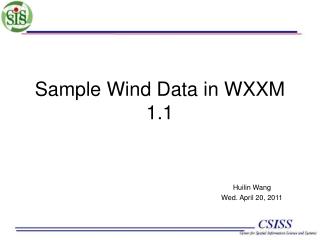 Sample Wind Data in WXXM 1.1