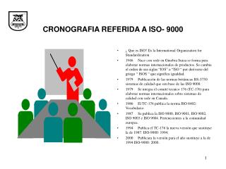 CRONOGRAFIA REFERIDA A ISO- 9000