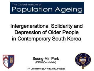 Intergenerational Solidarity and Depression of Older People in Contemporary South Korea