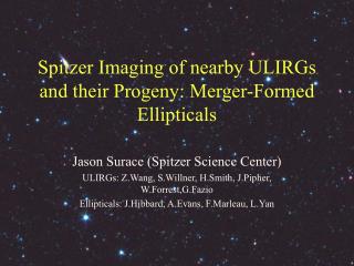 Spitzer Imaging of nearby ULIRGs and their Progeny: Merger-Formed Ellipticals