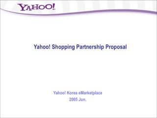 Yahoo! Shopping Partnership Proposal