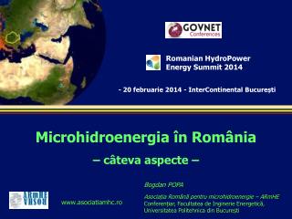 Microhidroenergia în România – c â teva aspecte –