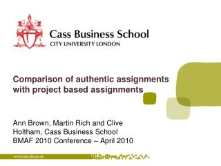 Comparison of authentic assignments with project based assignments