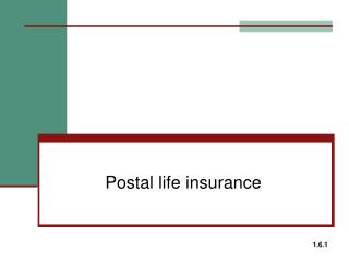 Postal life insurance