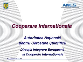Cooperare Internationala