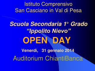 Istituto Comprensivo San Casciano in Val di Pesa Scuola Secondaria 1° Grado “Ippolito Nievo”