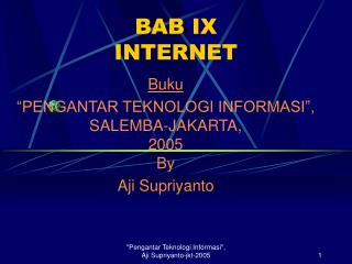 BAB IX INTERNET