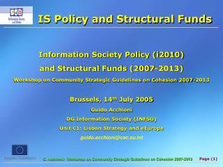 IS Policy and Structural Funds