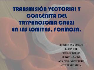 TRANSMISIÓN VECTORIAL Y CONGÉNITA DEL TRYPANOSOMA CRUZI EN LAS LOMITAS, FORMOSA.